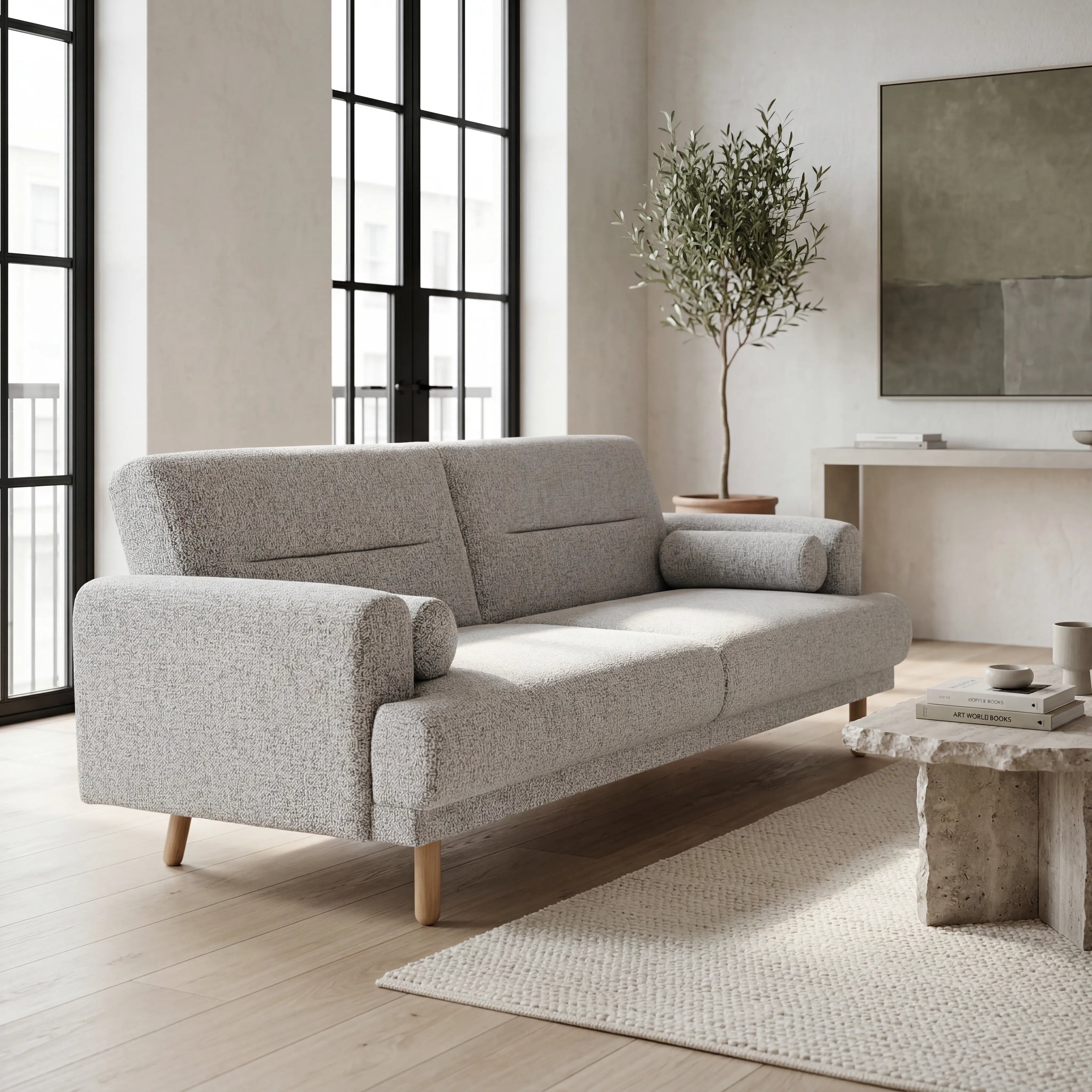 Nuvah Sofa Bed – 3 Seater | Grey