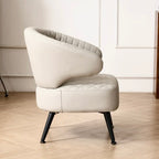Gemma Accent Chair – PU Leather | Beige