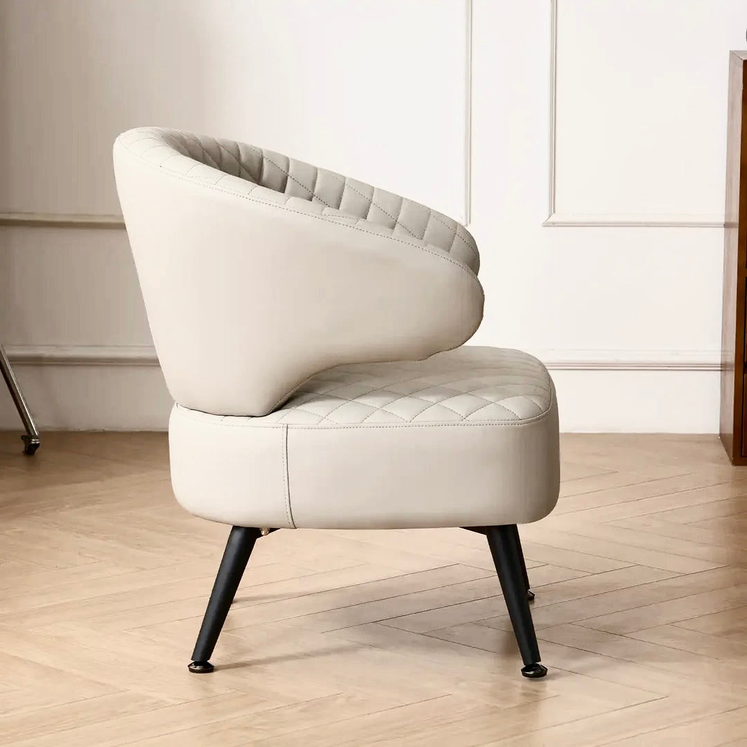 Gemma Accent Chair – PU Leather | Beige