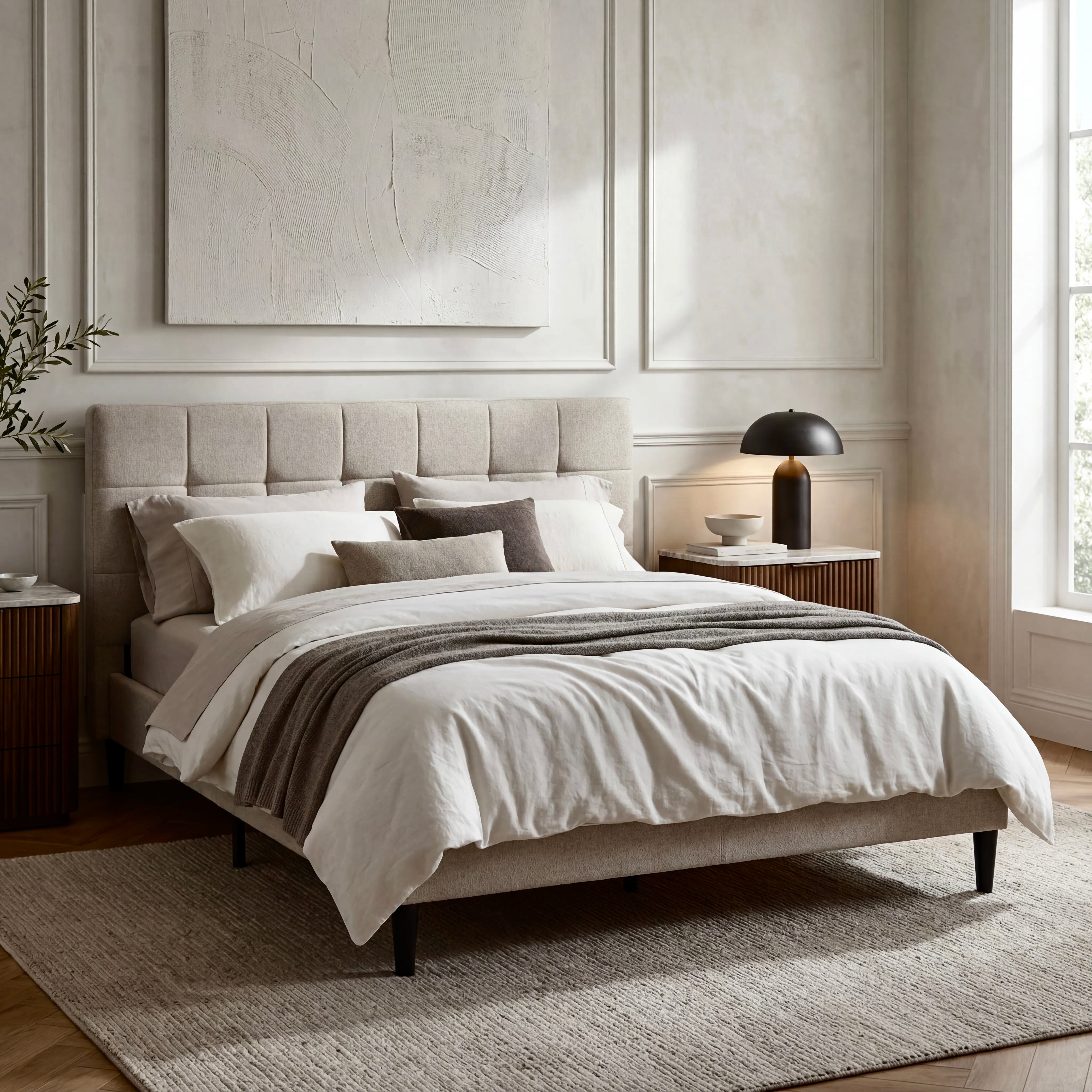 Linear Bed – Kingsize | Beige