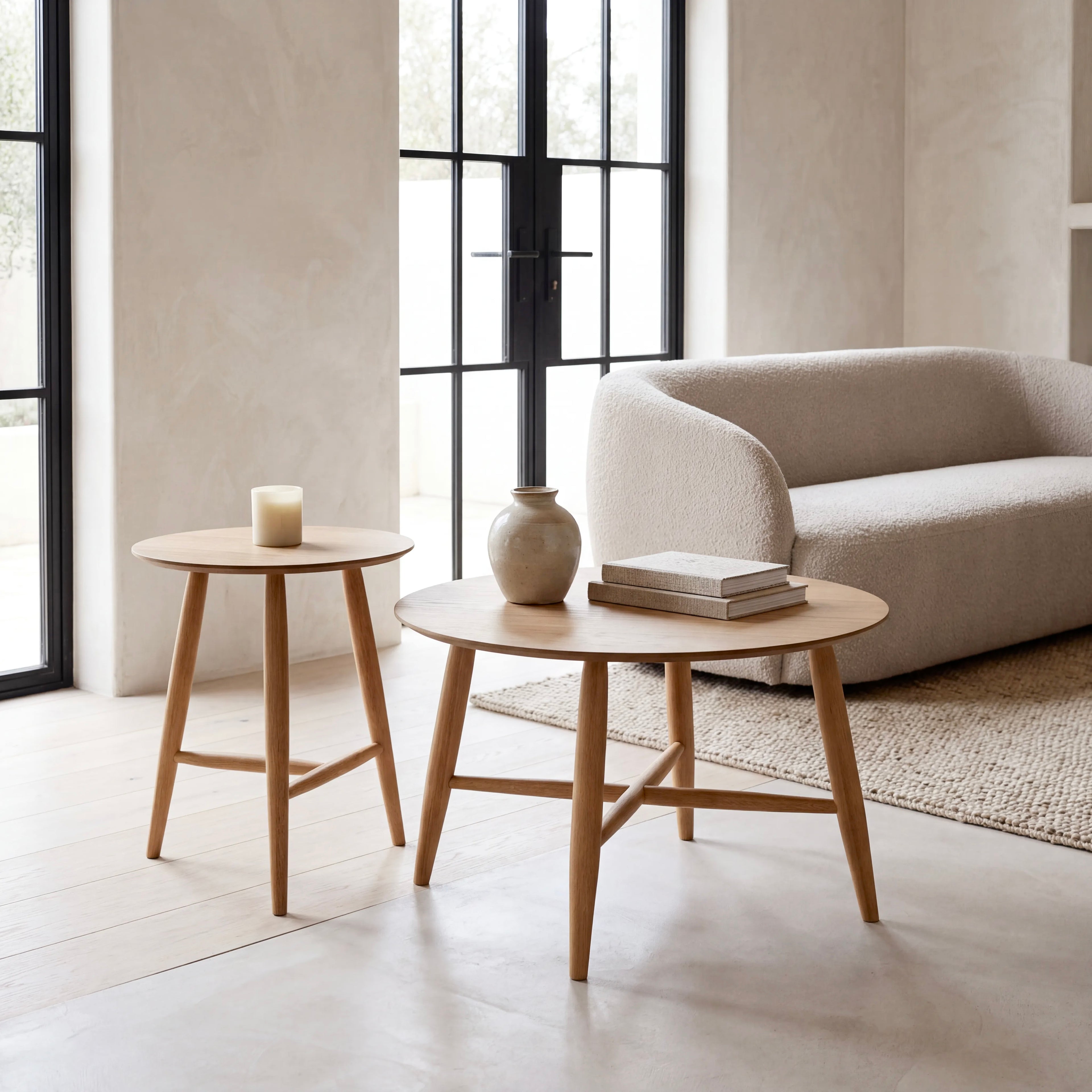 Sander Coffee Table Set – Set of 2 | Natural Oak
