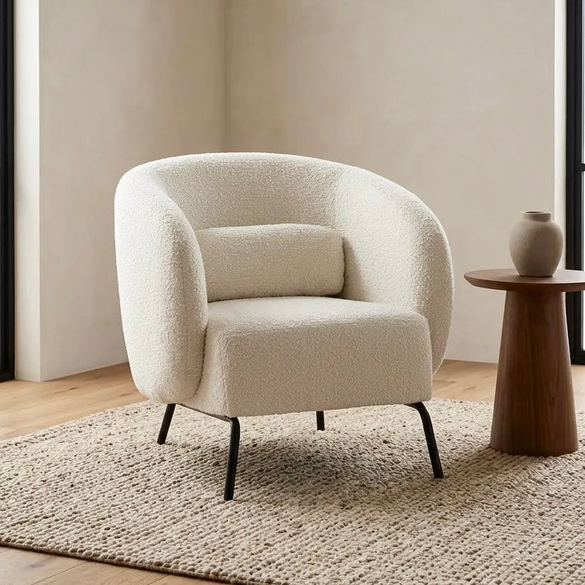 Joey Armchair – Cologne Ivory | Boucle