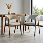 Riverton Boucle Dining Chair – Light Grey