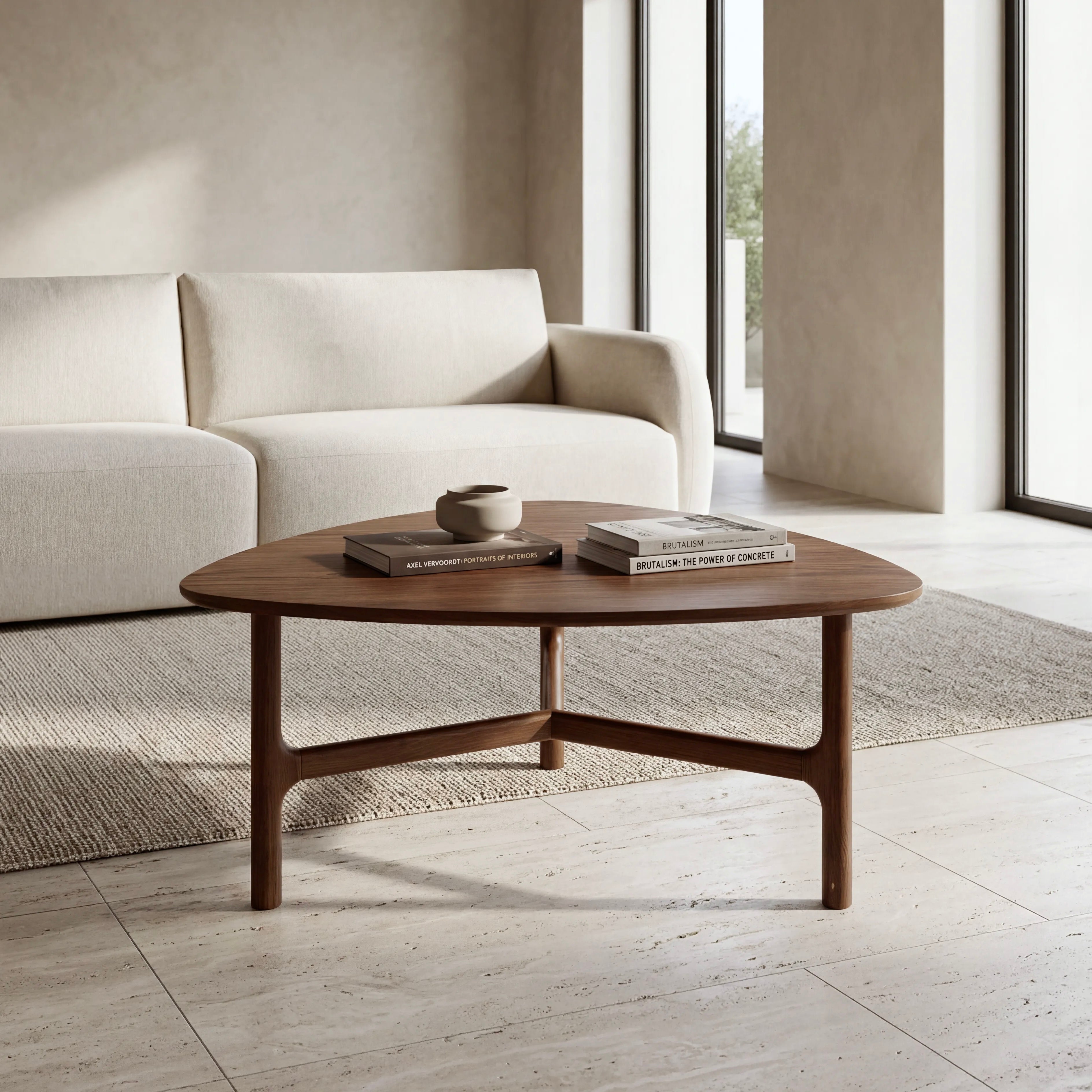 Dune Coffee Table – Triangle | Walnut