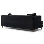 Tribeca Velvet Sofa – 3 Seater | Black