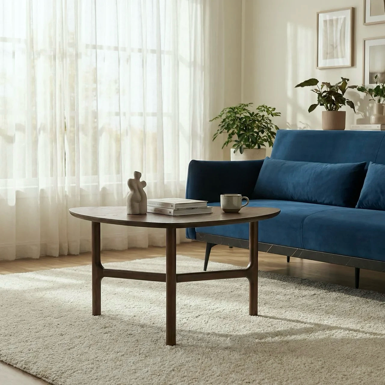 Dune Coffee Table – Triangle | Walnut