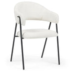 Noah Dining Chairs – Set of 2 | White Sherpa Fleece