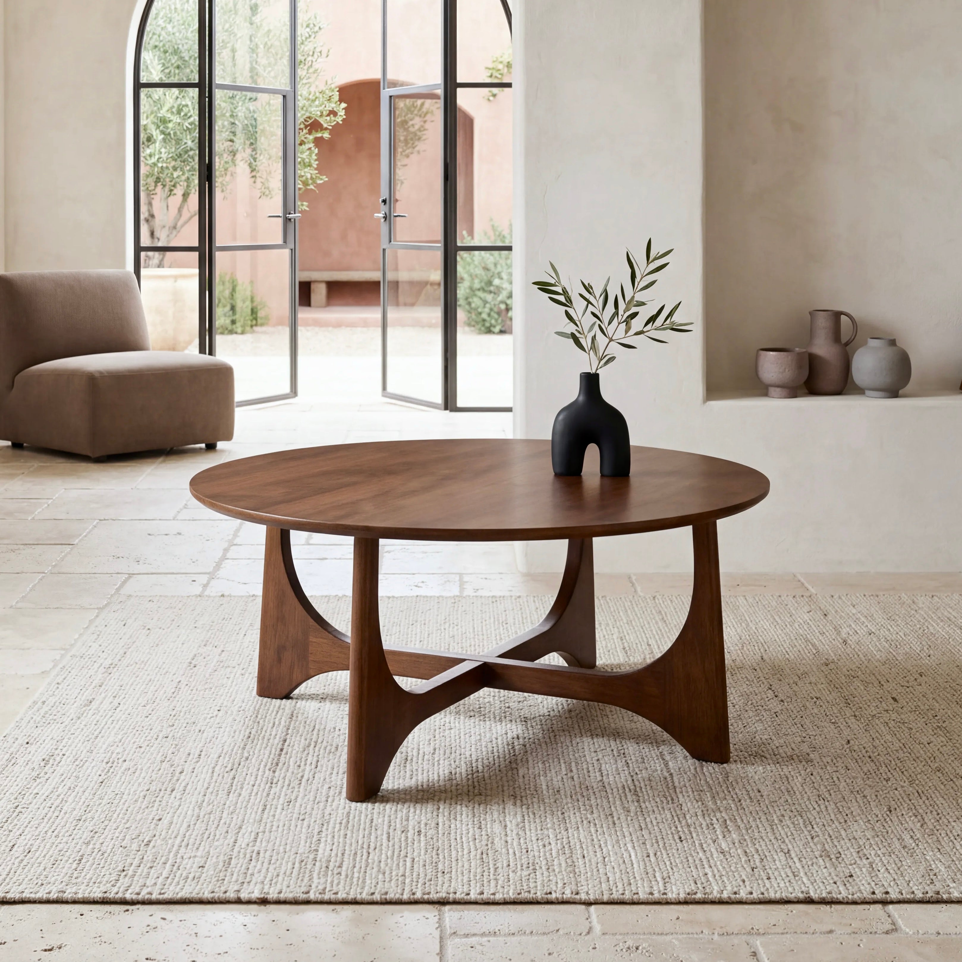 Lumi Coffee Table – Round | Walnut