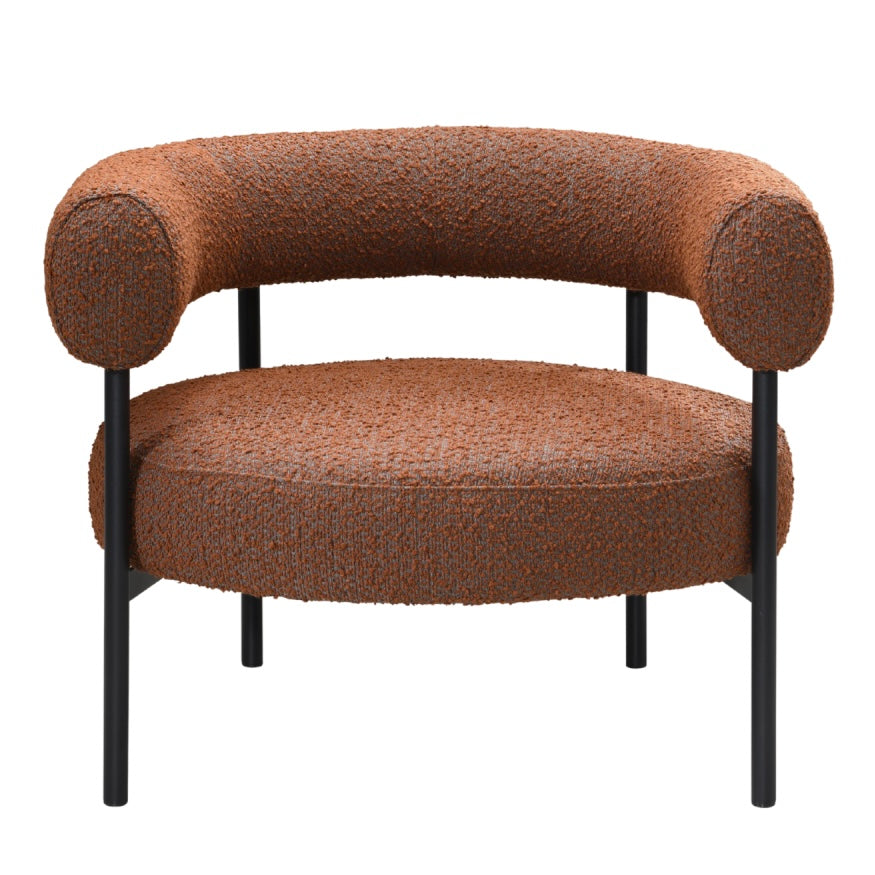 Eclipse Chair – Burnt Orange | Boucle