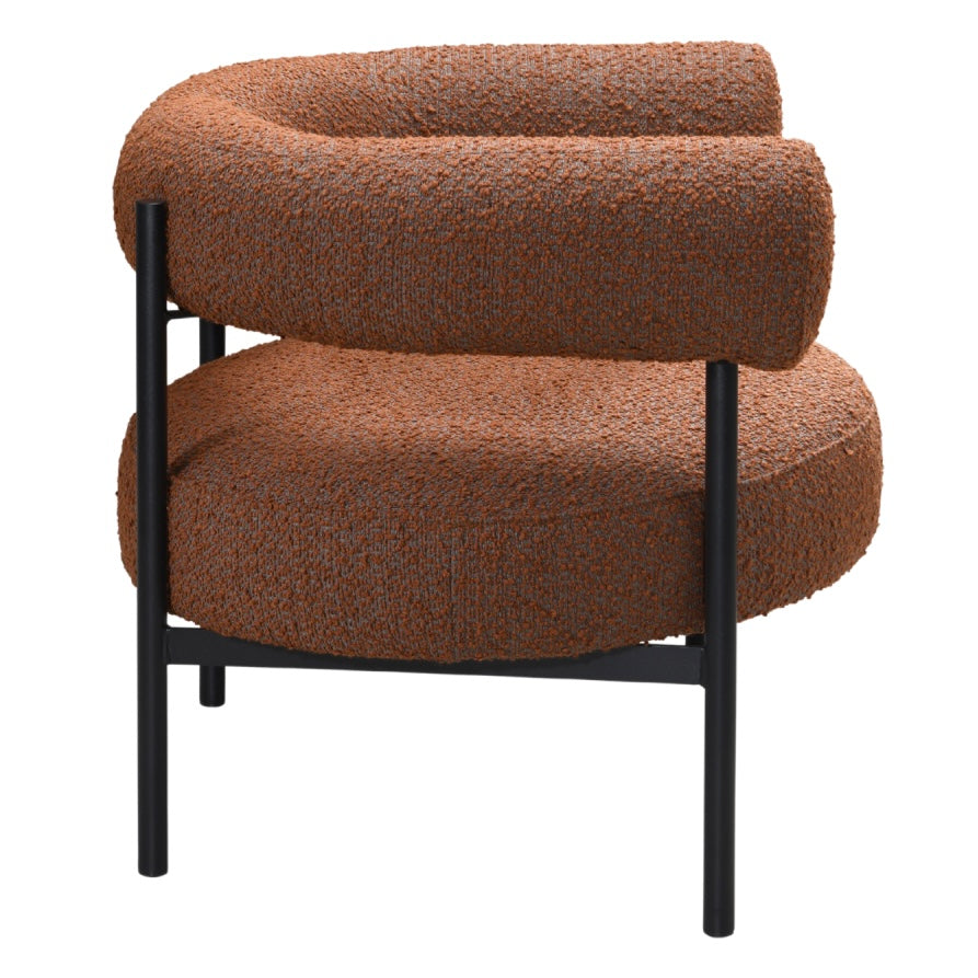 Eclipse Chair – Burnt Orange | Boucle