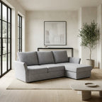 Velin Corner Sofa Bed (Storage) – 3 Seater | Dark Grey