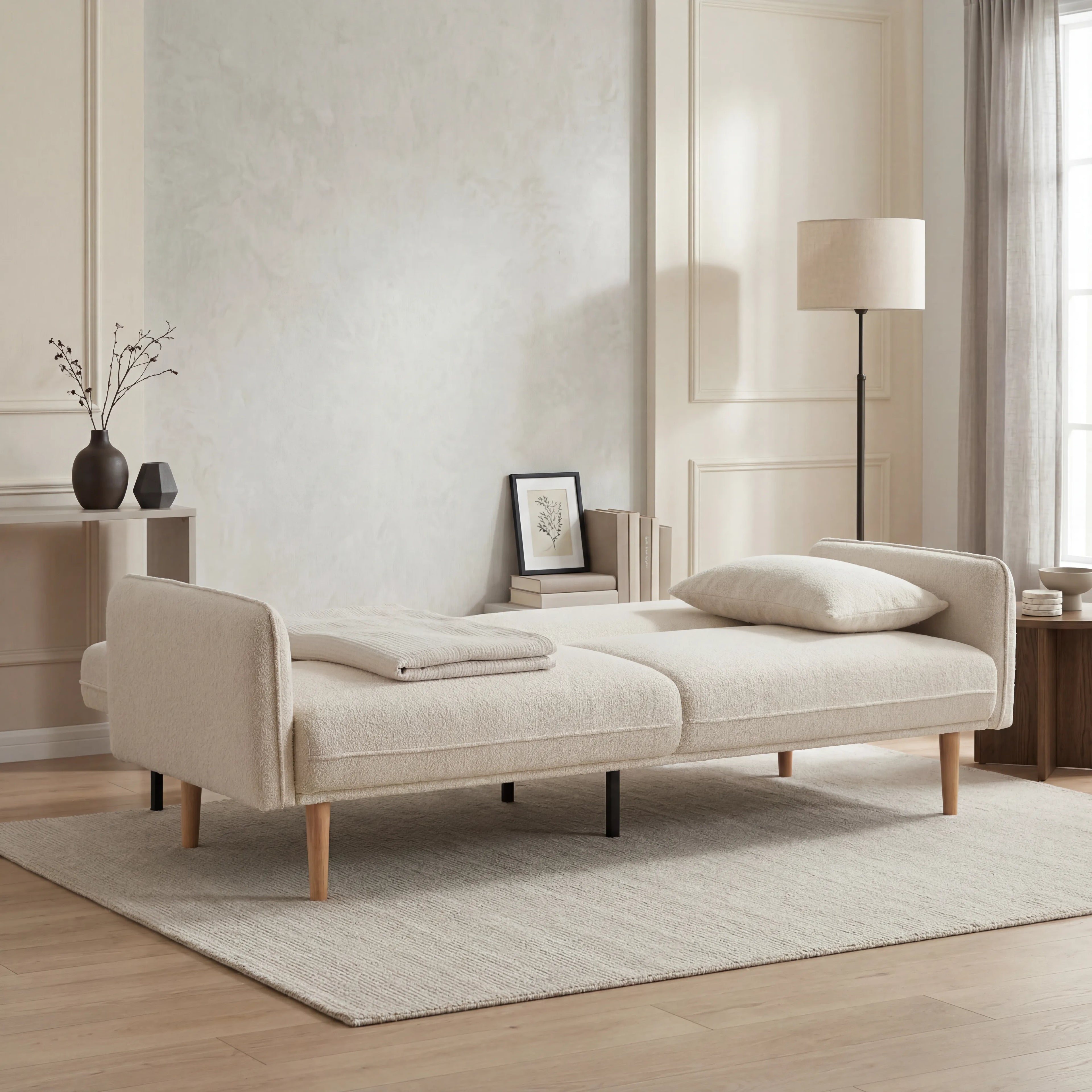 Resten Sofa Bed – 3 Seater | Cream