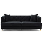 Tribeca Velvet Sofa – 3 Seater | Black
