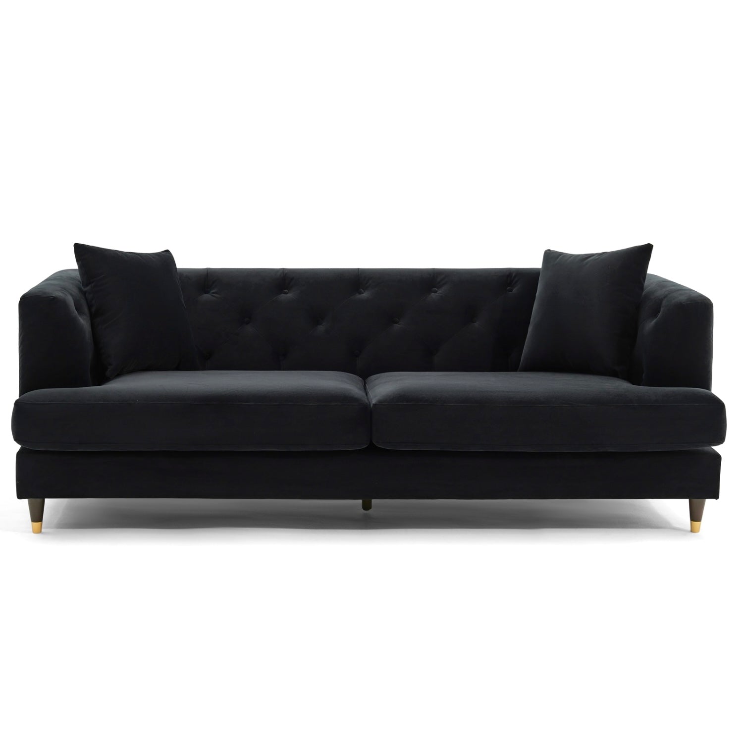 Tribeca Velvet Sofa – 3 Seater | Black