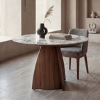 Lina Dining Table – Round | White Marble
