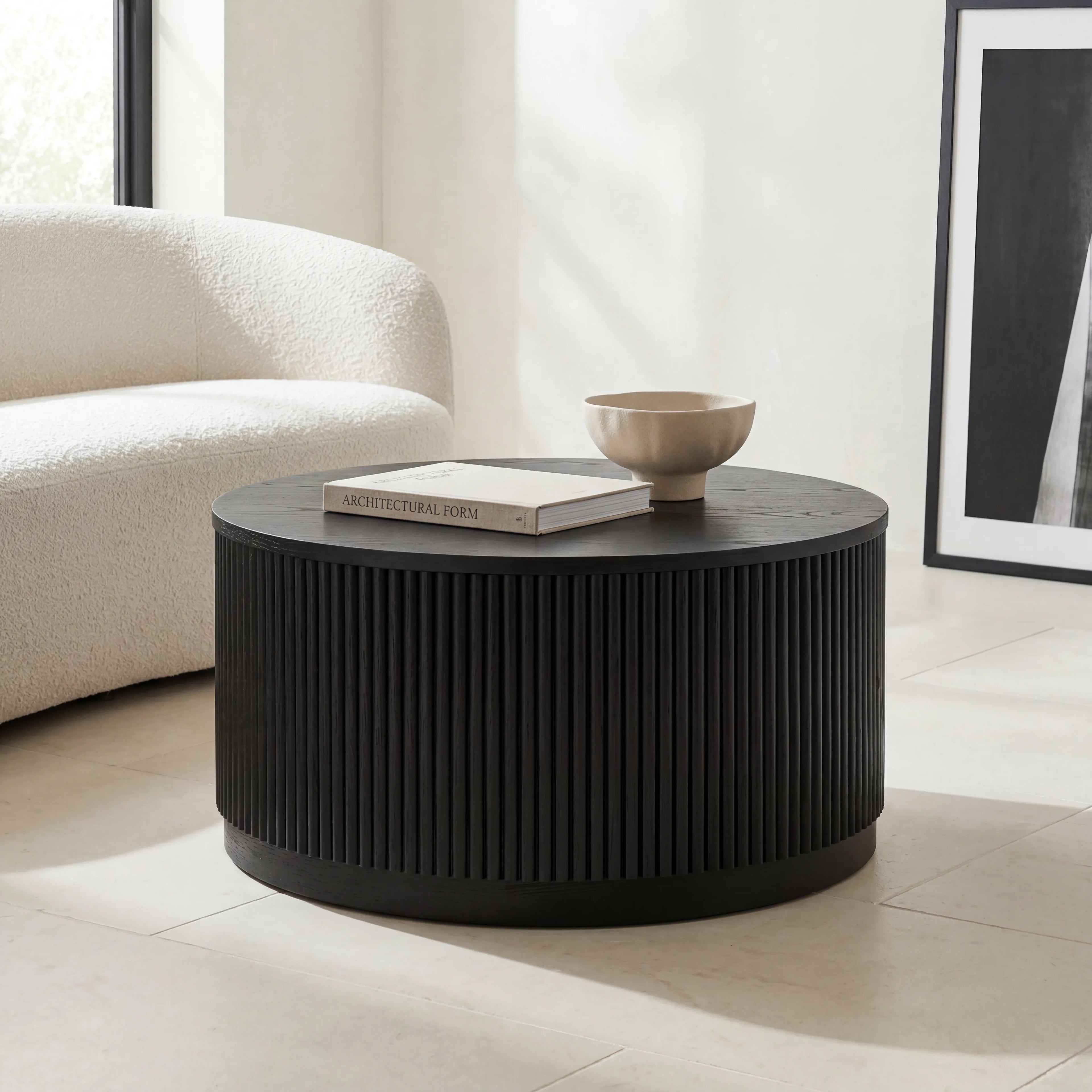 Allegro Coffee Table – Round | Black Wood
