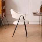 Noah Dining Chairs – Set of 2 | White Sherpa Fleece
