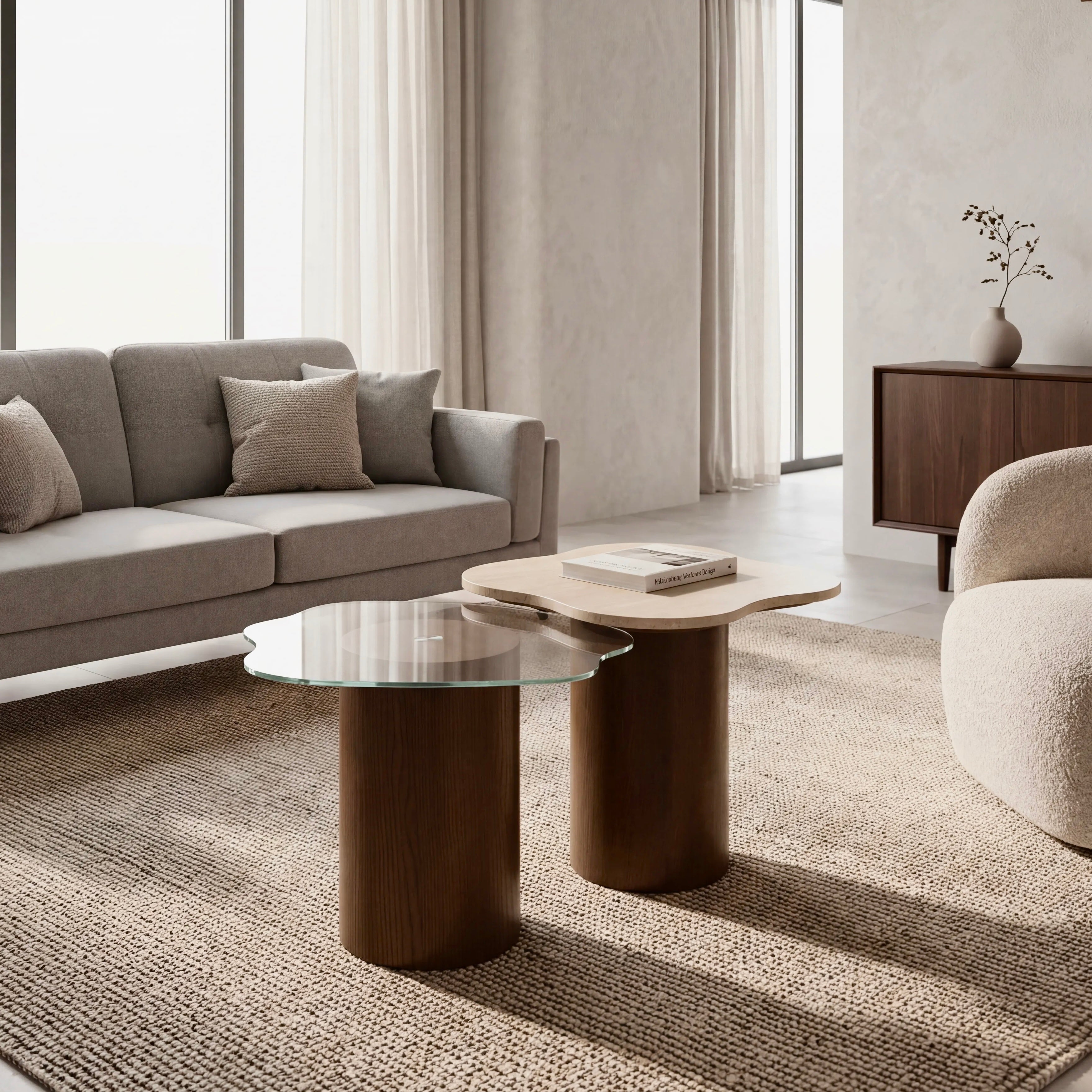 Tilde Coffee Table Set – Set of 2 | Walnut