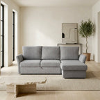 Velin Corner Sofa Bed (Storage) – 3 Seater | Dark Grey