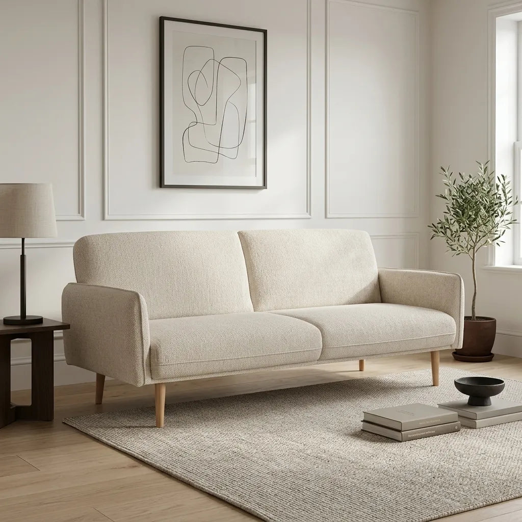 Resten Sofa Bed – 3 Seater | Cream