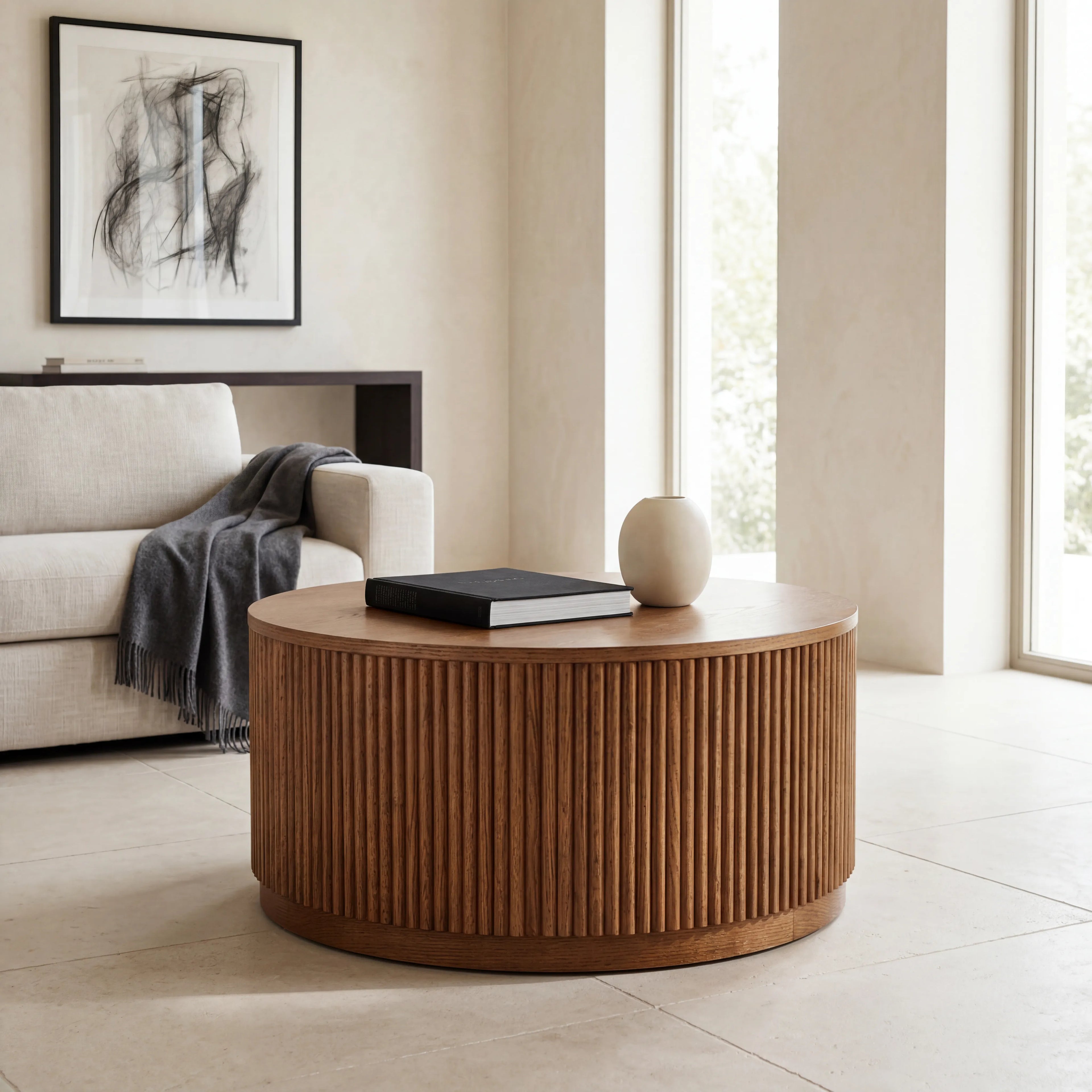 Allegro Coffee Table – Round | Brown Wood