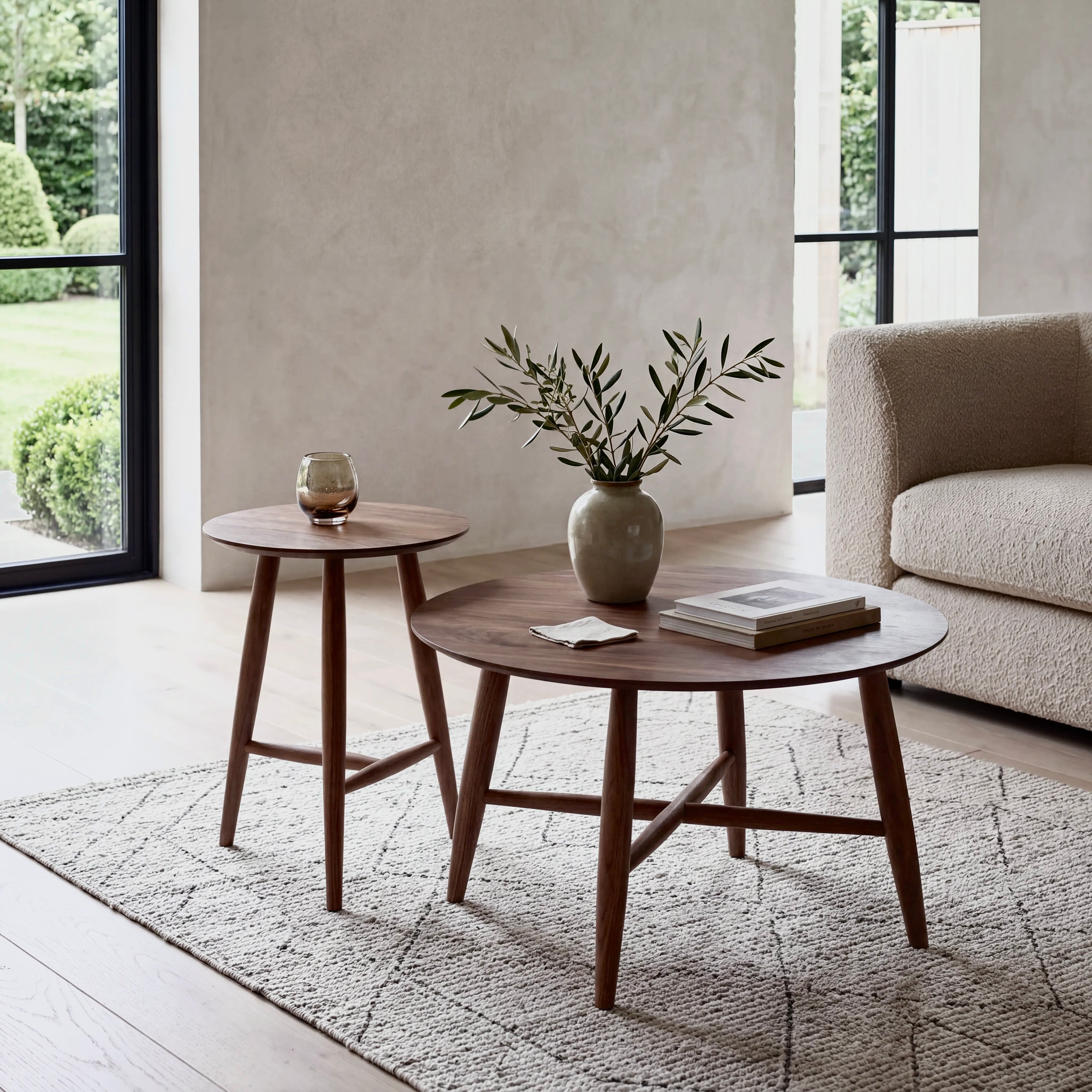 Sander Coffee Table Set – Set of 2 | Walnut