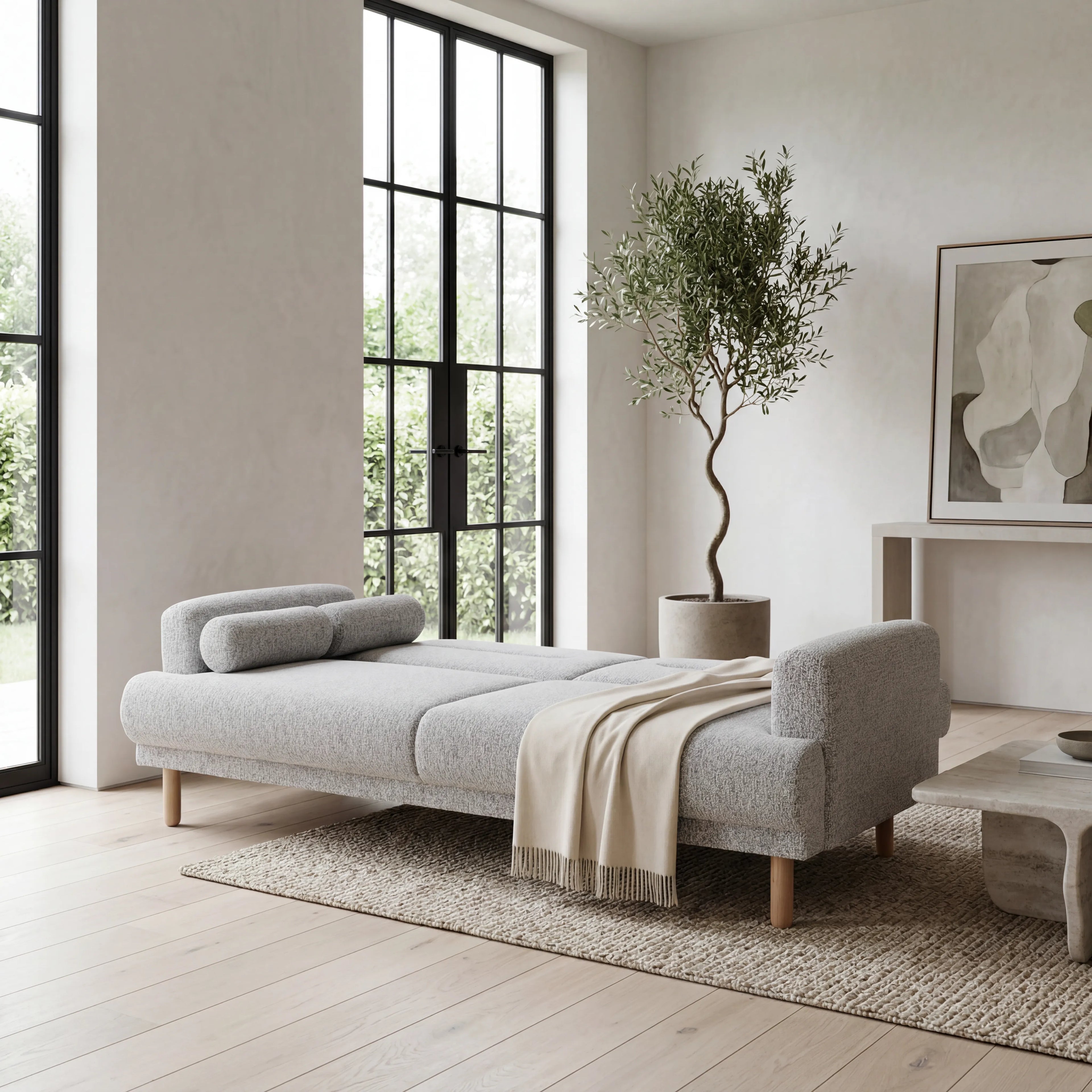 Nuvah Sofa Bed – 3 Seater | Grey
