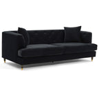 Tribeca Velvet Sofa – 3 Seater | Black