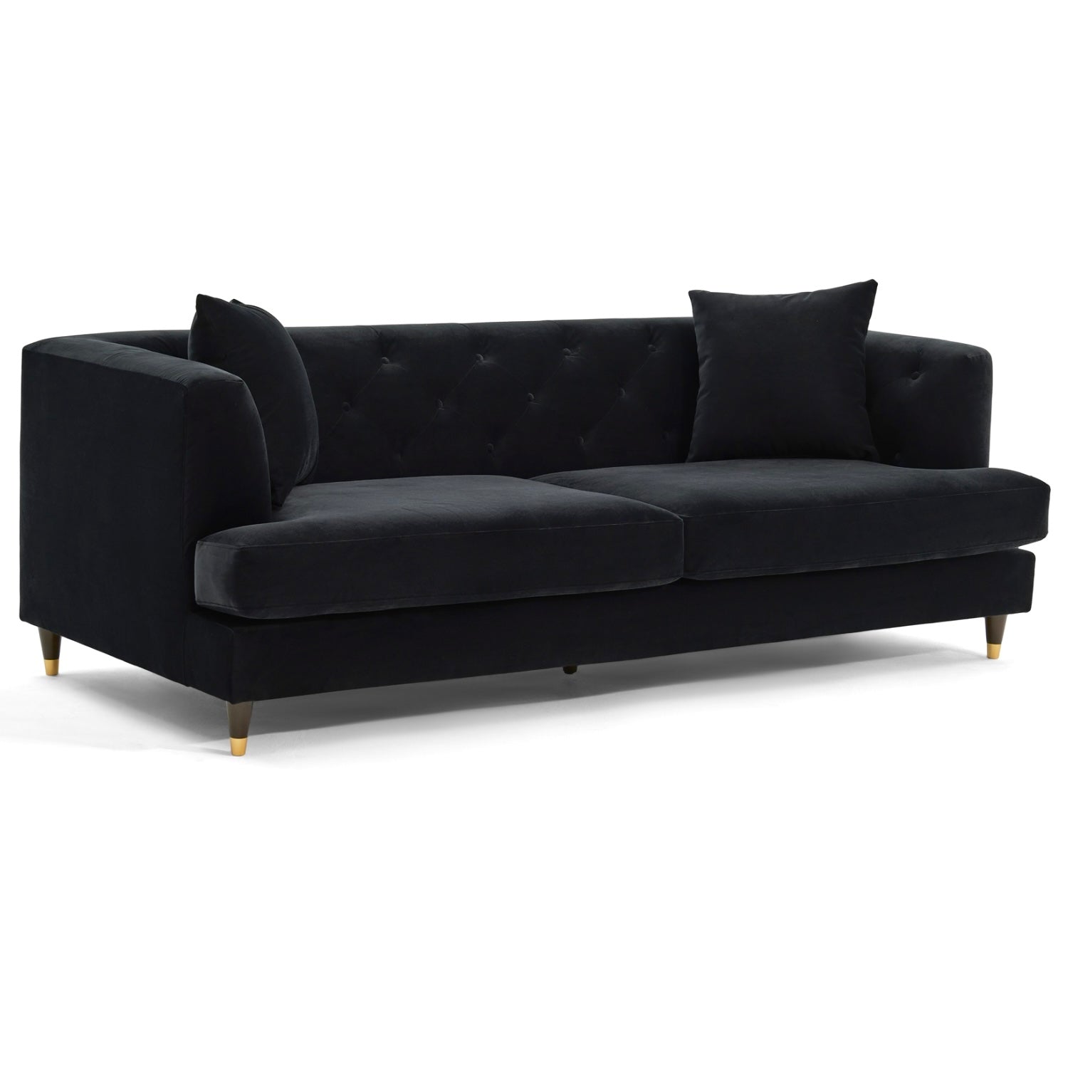 Tribeca Velvet Sofa – 3 Seater | Black