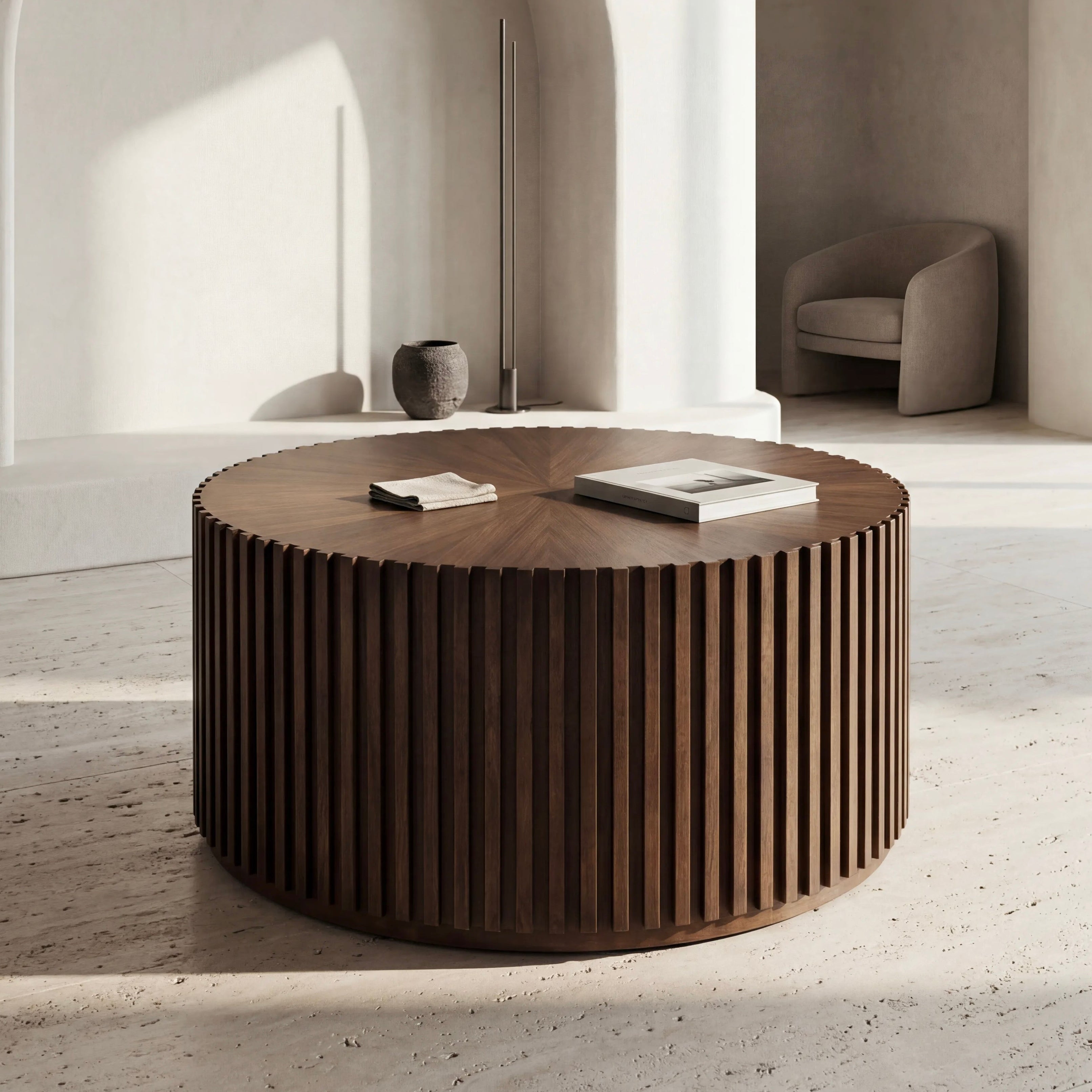 Madison Coffee Table – Round | Walnut