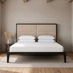 Orchid Bedframe – Wanut | Natural Weave
