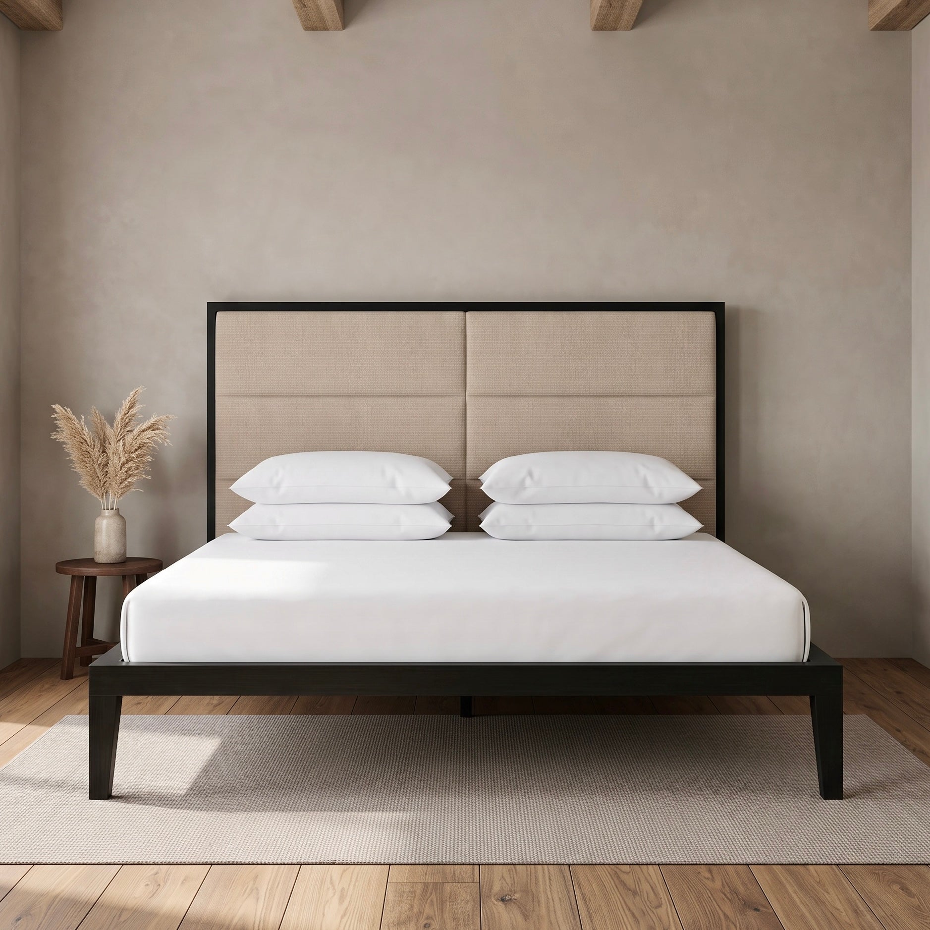 Orchid Bedframe – Wanut | Natural Weave
