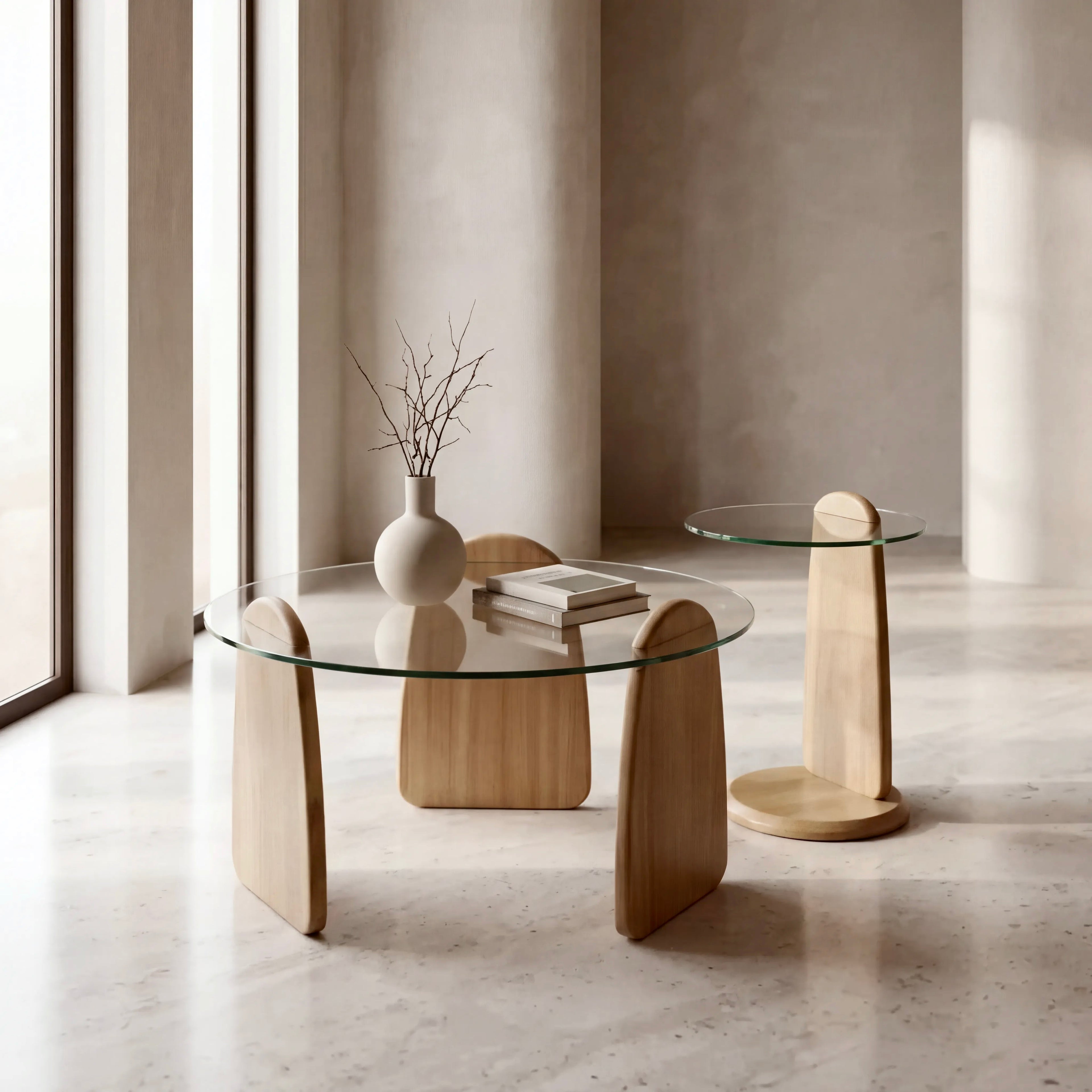 Forma Coffee Table Set – Set of 2 | Natural Oak