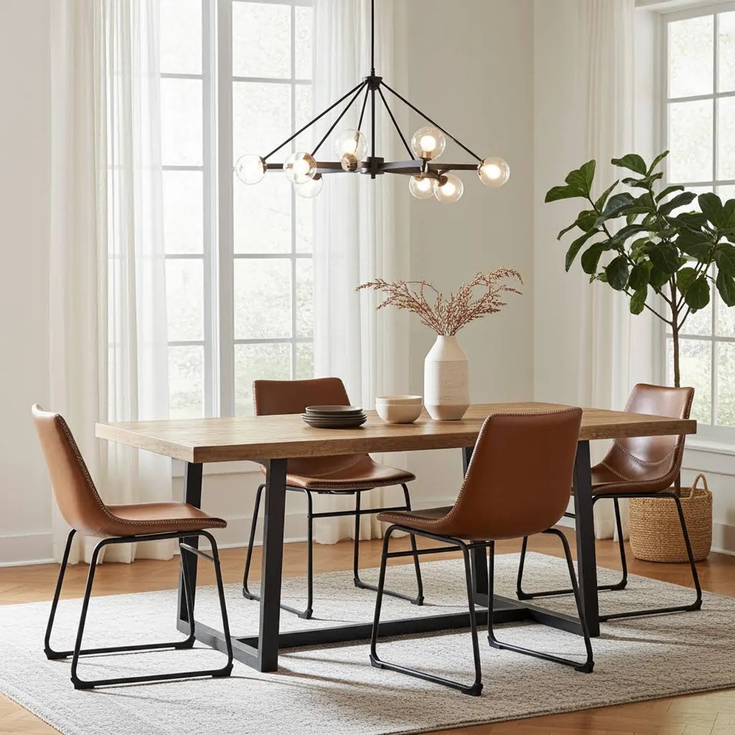 Ray Dining Chairs – Set of 4 | Brown