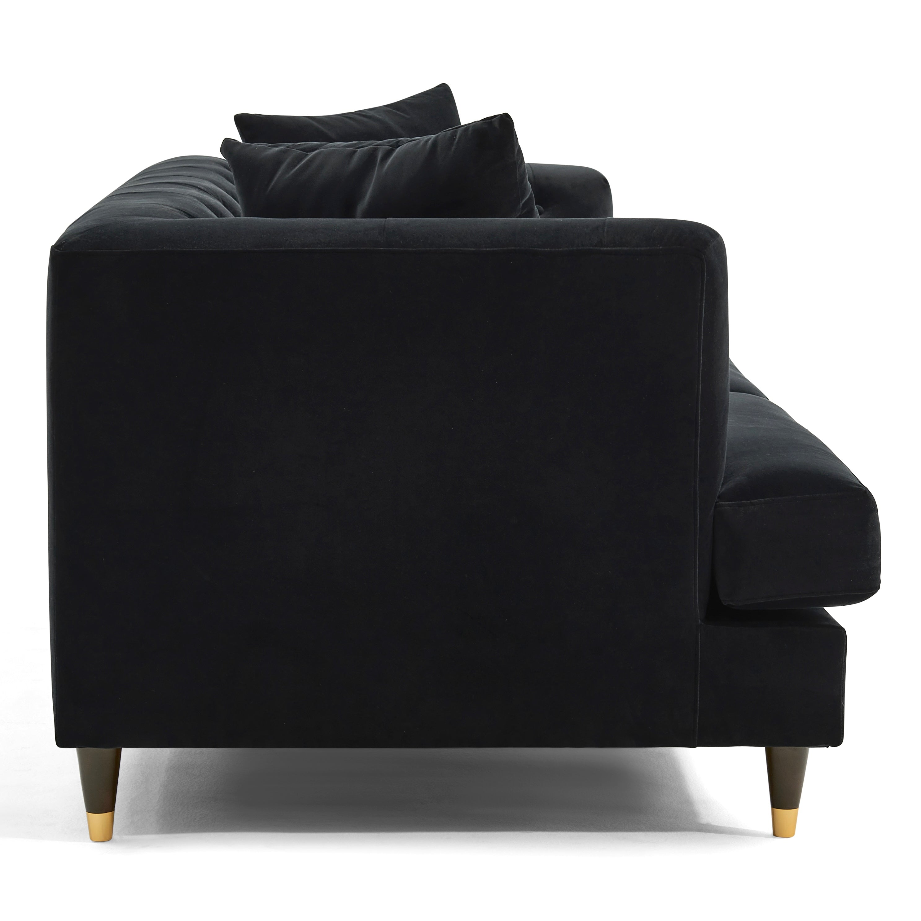 Tribeca Velvet Sofa – 3 Seater | Black