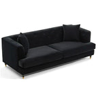 Tribeca Velvet Sofa – 3 Seater | Black