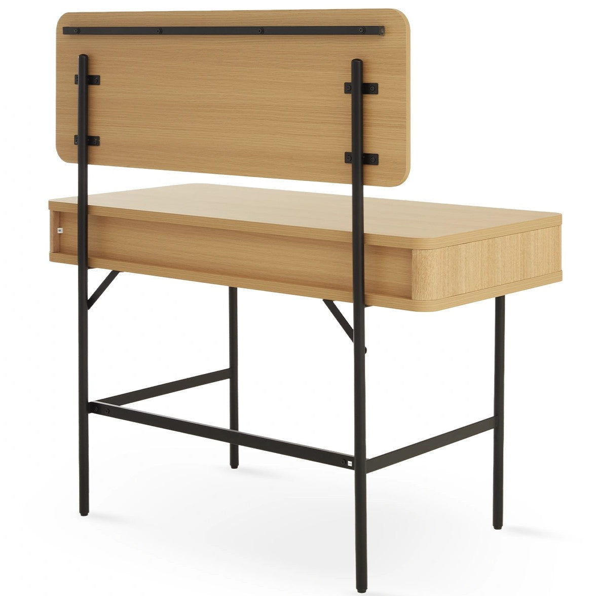 Alder Dressing Table & Mirror – One Drawer | Natural Oak