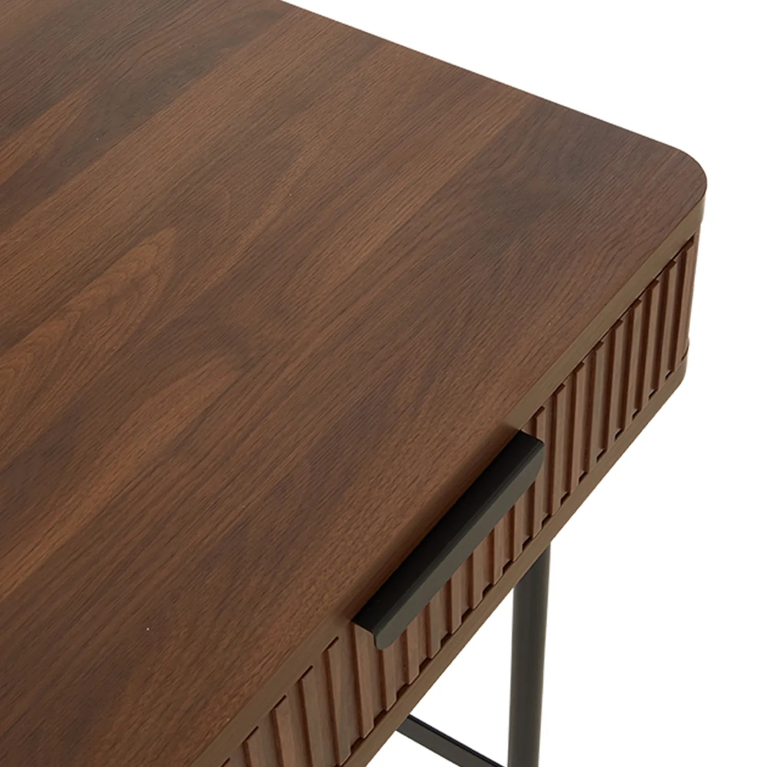 Alder Dressing Table & Mirror – One Drawer | Walnut