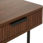 Alder Dressing Table & Mirror – One Drawer | Walnut
