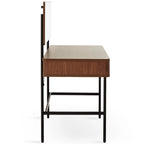 Alder Dressing Table & Mirror – One Drawer | Walnut