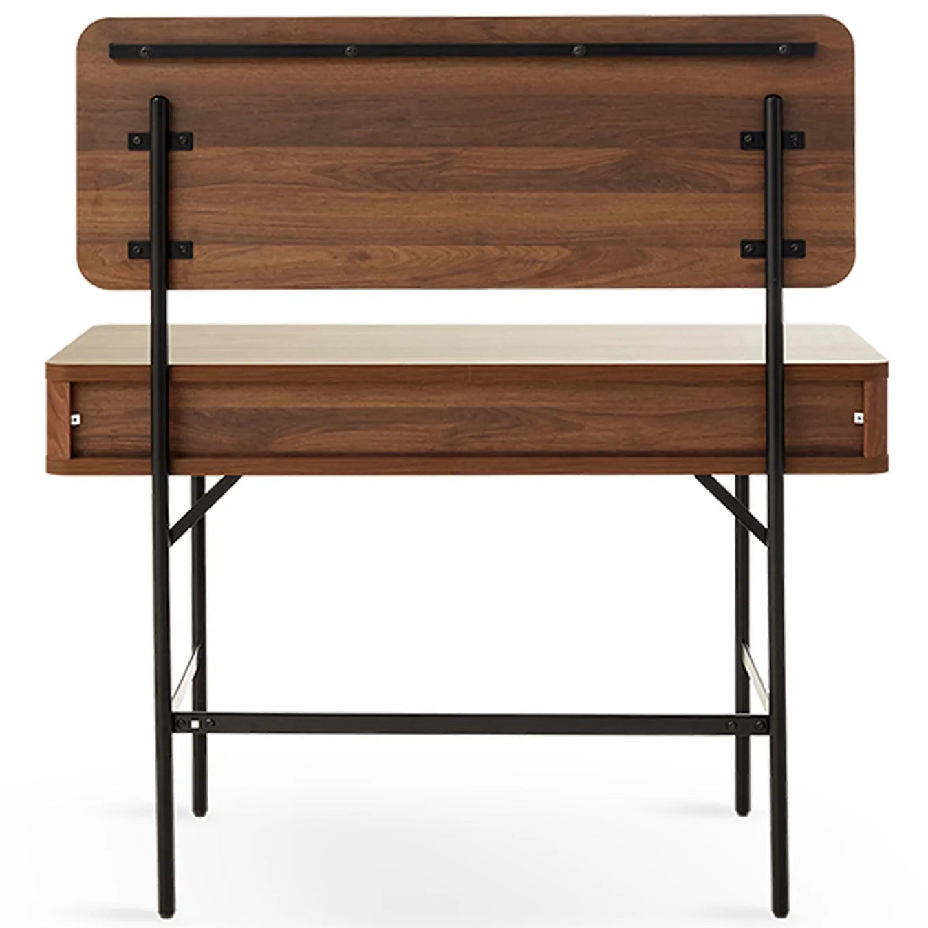Alder Dressing Table & Mirror – One Drawer | Walnut
