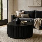 Allegro Coffee Table – Round | Black Wood