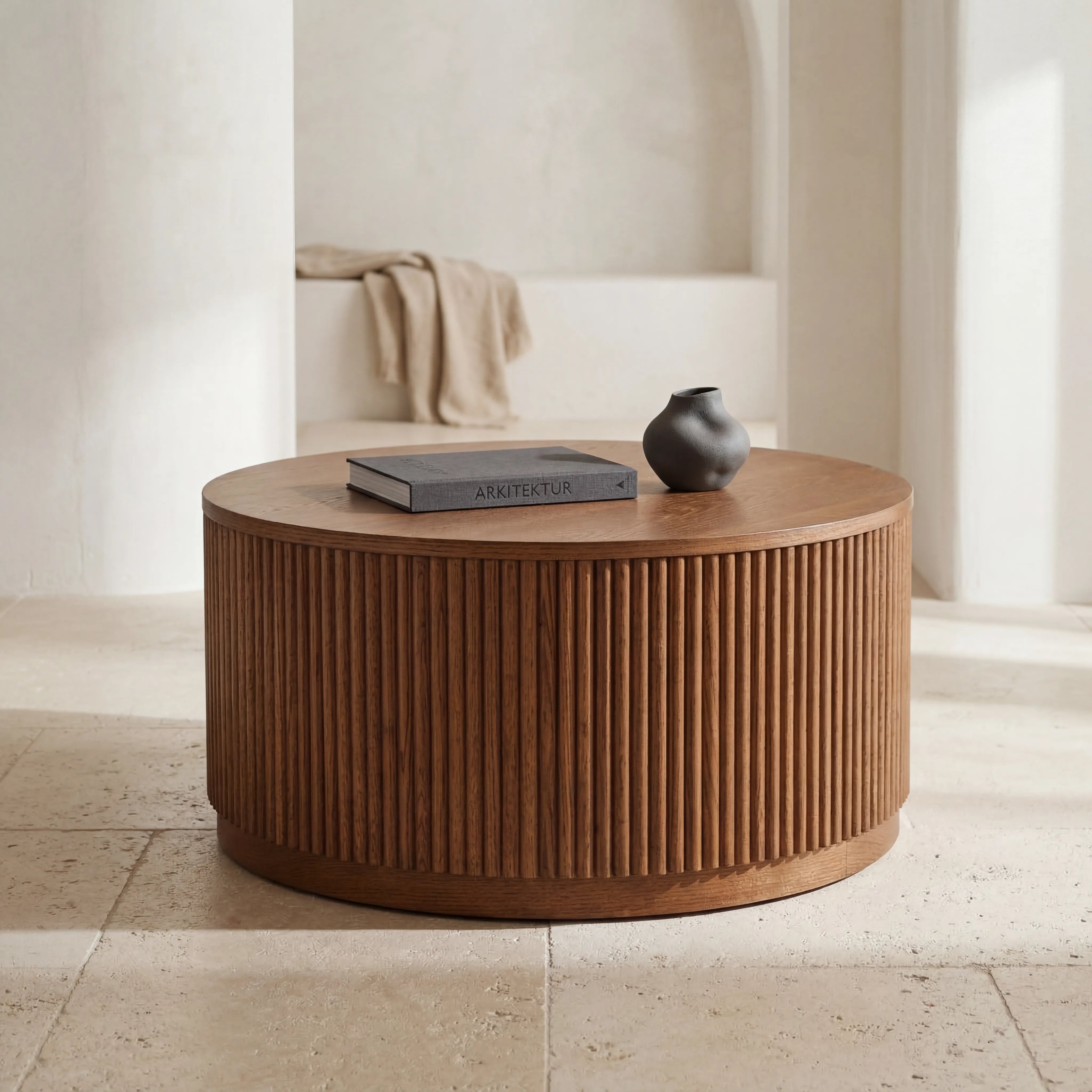 Allegro Coffee Table – Round | Brown Wood