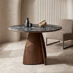 Lina Dining Table – Round | Black Marble