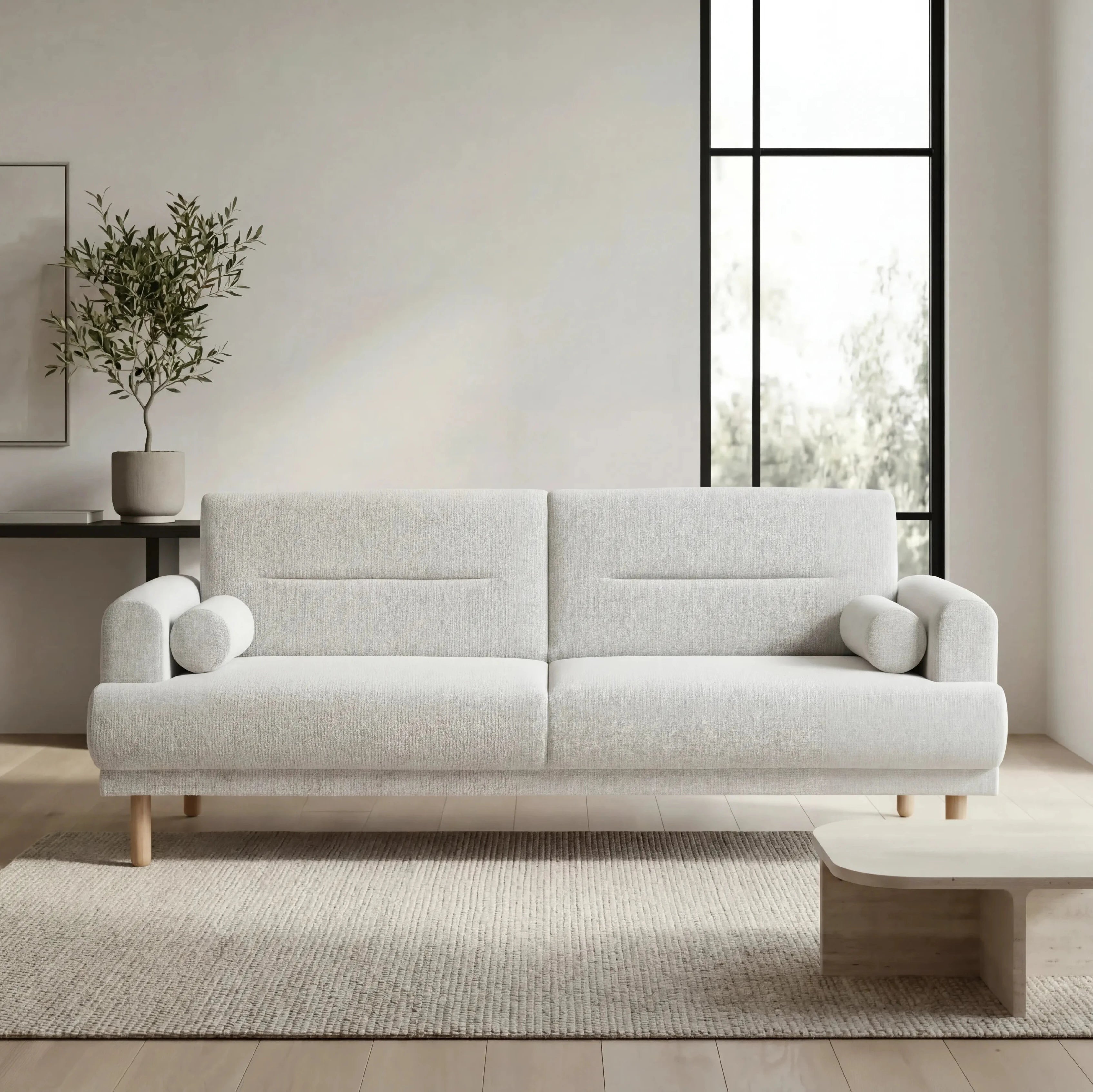 Nuvah Sofa Bed – 3 Seater | Off White