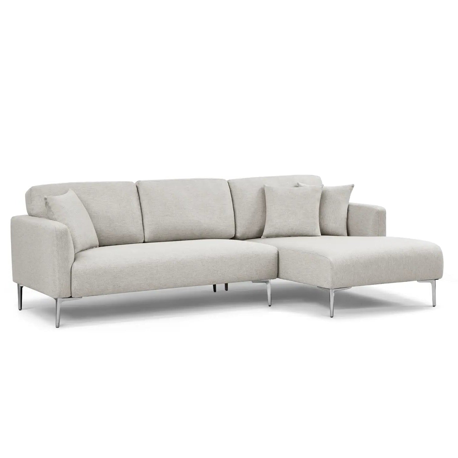 Barry Right Corner Sofa – 3 Seater | Taupe Grey