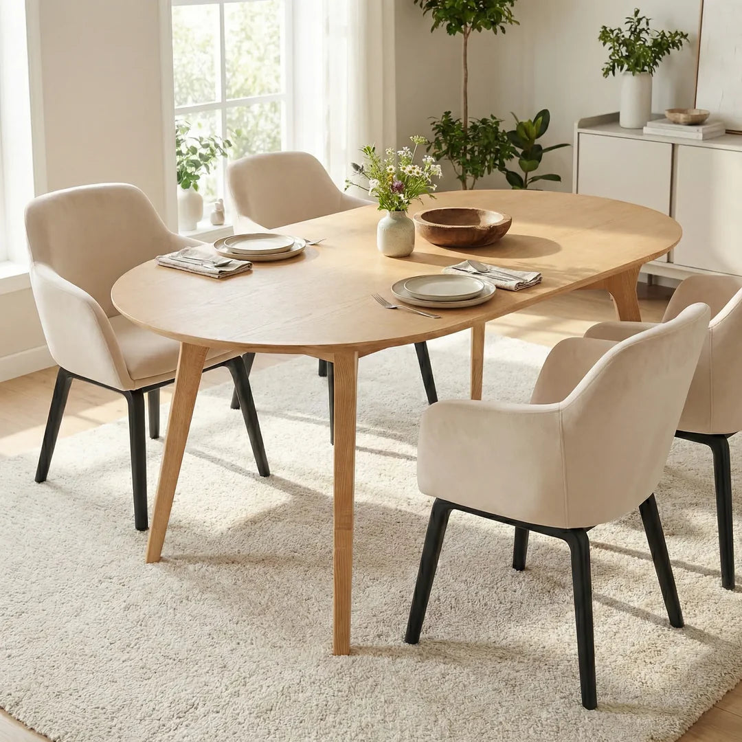 Arden Dining Table – Round Edge | Natural Oak