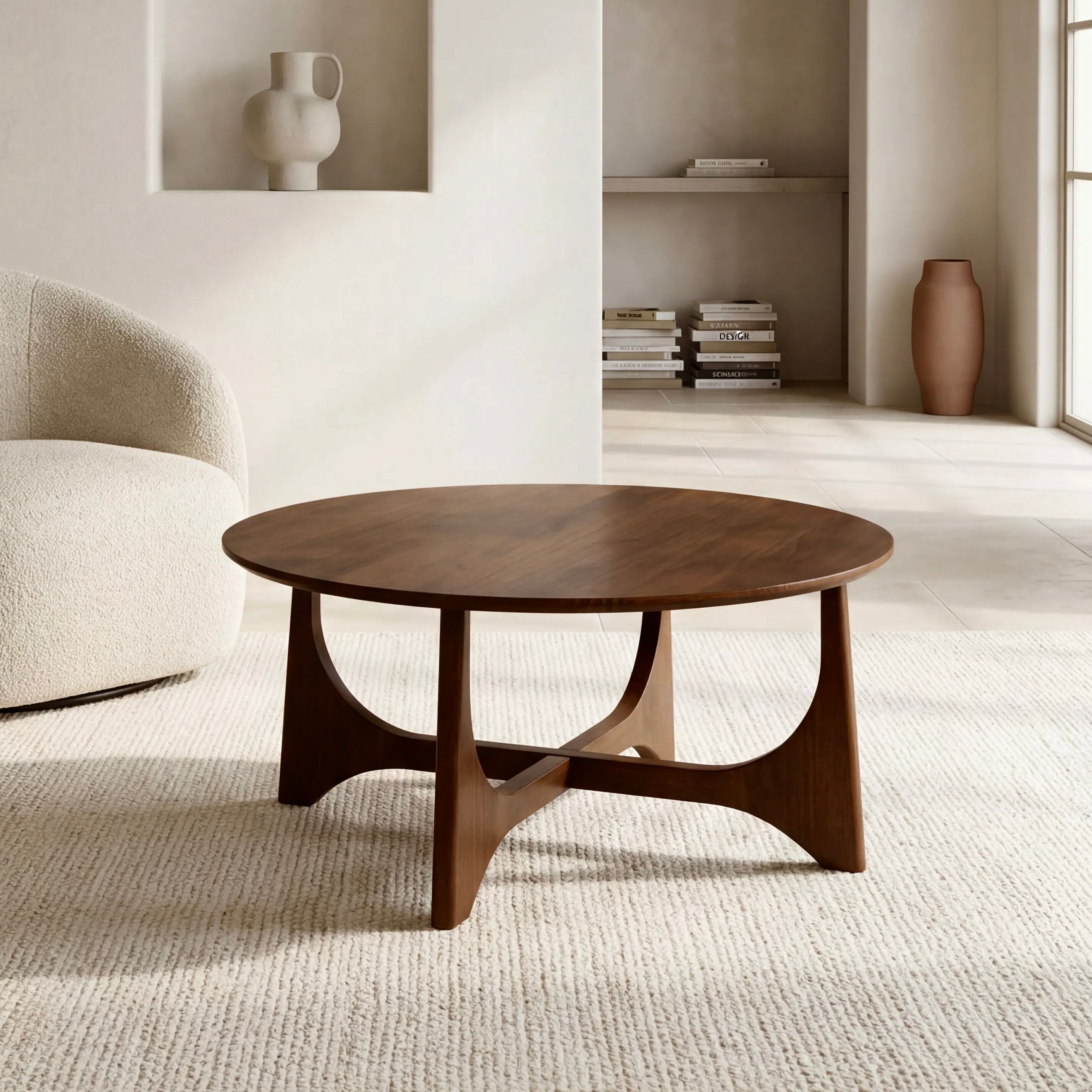 Lumi Coffee Table – Round | Walnut