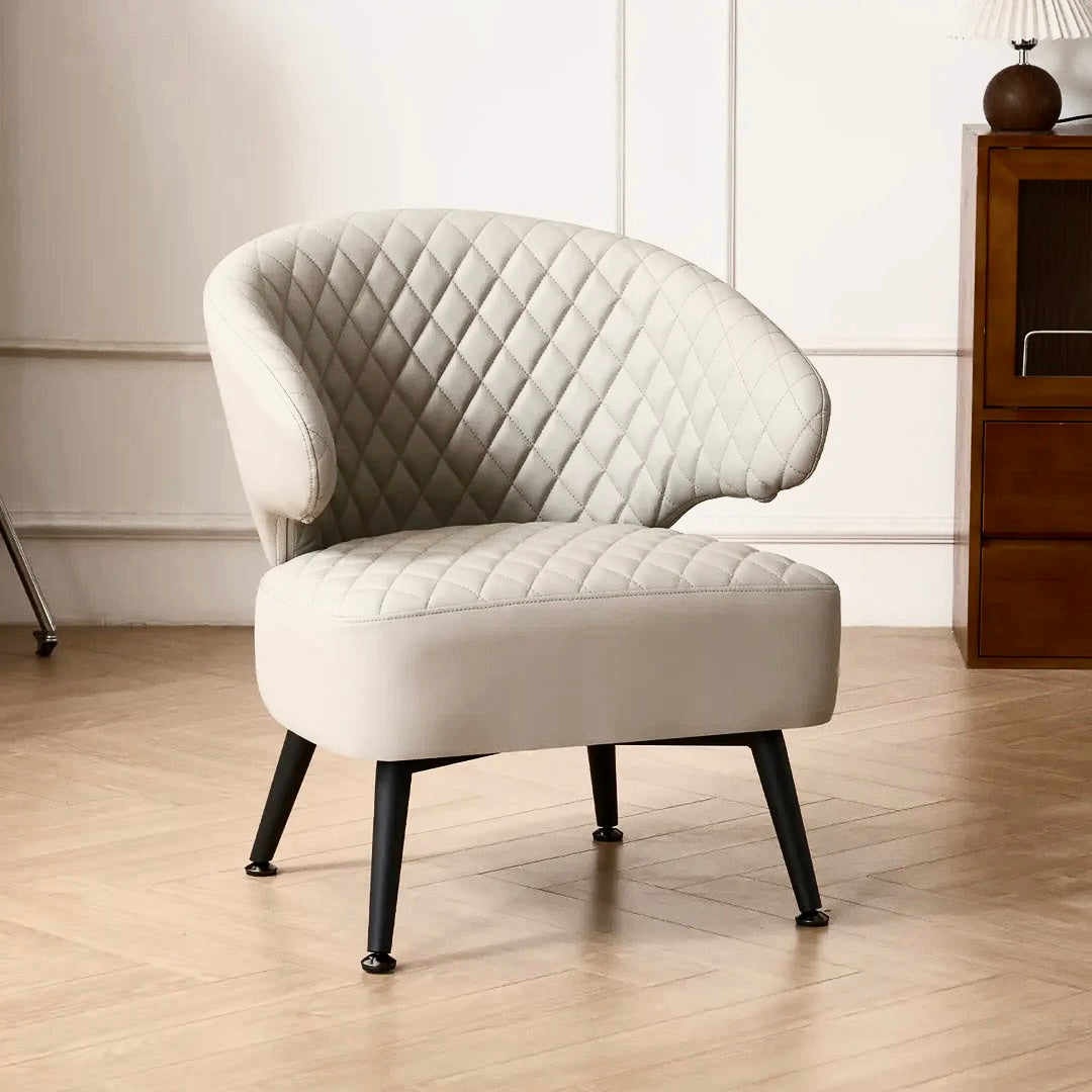 Gemma Accent Chair – PU Leather | Beige