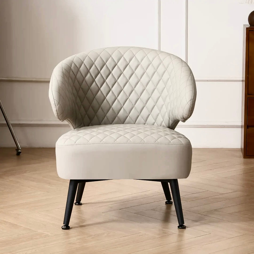 Gemma Accent Chair – PU Leather | Beige